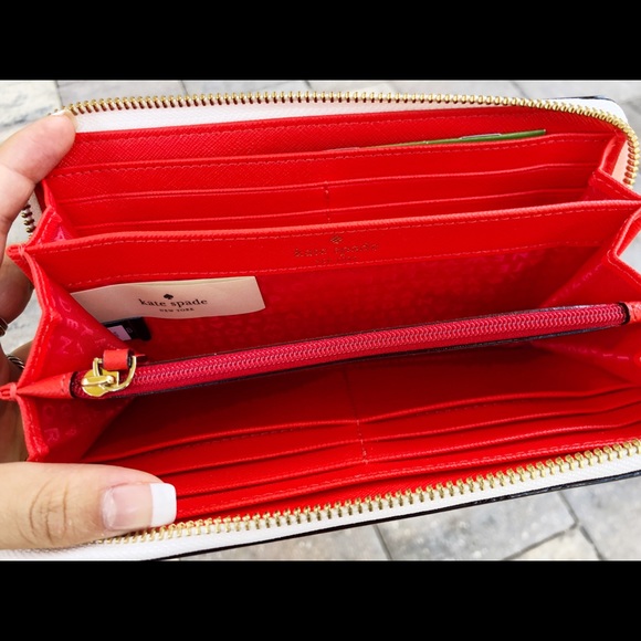 Kate Spade Lacey zip around wallet pepper - Picture 5 of 6